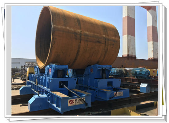 Offshore Foundation Pin Piles Spawanie Turning Roller With Steel Wheel